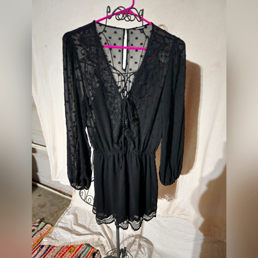 Women's black romper